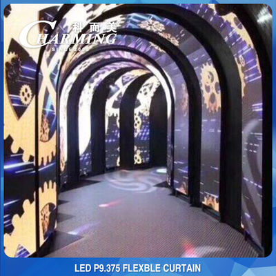 Pantalla LED flexible fina de SMD3528 135W, pantalla de vídeo LED flexible ultradelgada