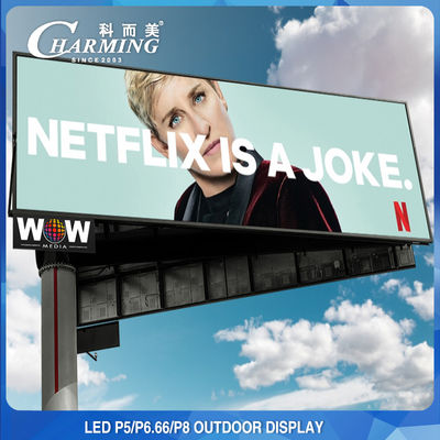 Poste de pantalla de publicidad LED para exteriores sin costuras P5 montado 320x160mm