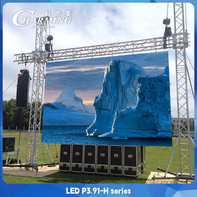 3.91 mm Exhibición de pared de vídeo LED exterior Ángulo de visión amplio Tasa de actualización 4k