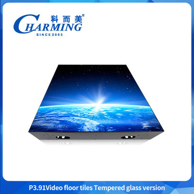 P3.91 Tejas de suelo de vídeo LED fácil mantenimiento pantalla de vídeo LED de alta escala de grises de alto contraste de diseño de tejas de suelo