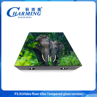 P3.91 Tejas de suelo de vídeo LED fácil mantenimiento pantalla de vídeo LED de alta escala de grises de alto contraste de diseño de tejas de suelo