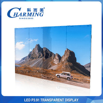 Pantalla de pared de video LED transparente impermeable al aire libre anticolisión P3.91