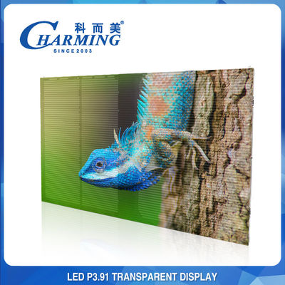 Pantalla de pared de video LED transparente impermeable al aire libre anticolisión P3.91