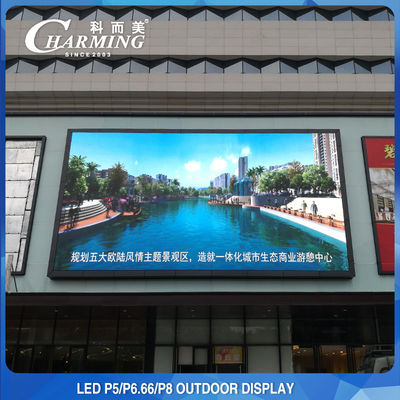 Pantalla de pared de video LED para exteriores multiescena P5 P8 1920HZ-3840HZ