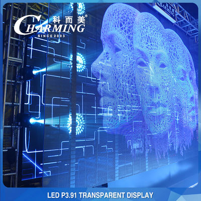Pared transparente de la prenda impermeable IP65 LED, pantalla de cristal video transparente anticolisión