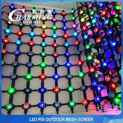 Pantalla de malla LED flexible ROHS Multiescena Práctica impermeable P55