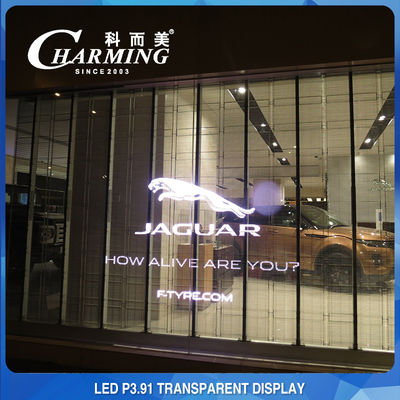 Pantalla de ventana de pared de video LED transparente HD a prueba de polvo ligero P3.91