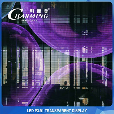 P3.91 Pared de vídeo LED transparente 4K en interiores