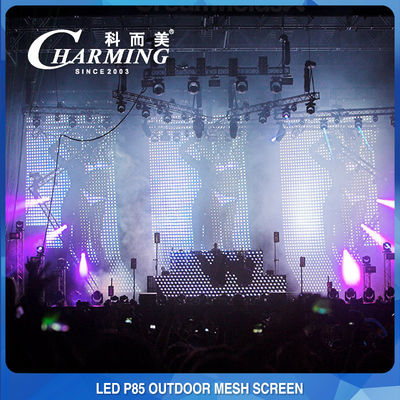 Cortina de pantalla de malla LED SMD3535 P85 Stage transparente práctica