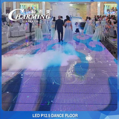 Piso video del vidrio 40x40 LED del genio, pista de baile interactiva práctica del LED