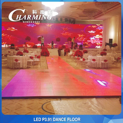 P3.91 Pantalla LED IP65 impermeable y resistente a manchas piso exterior de moda Led Piso de baile Led Pantalla de vidrio Led Piso de baile Dj boda Led