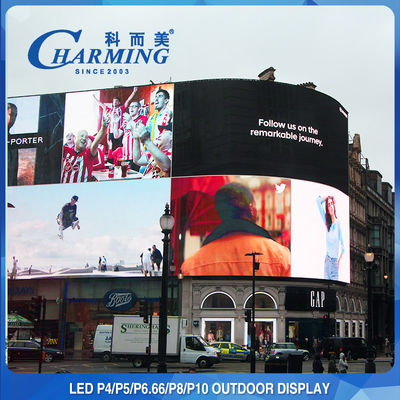 Exhibición de pared video al aire libre de la pantalla P4 P5 P8 LED de la publicidad de 6000CD/M2 LED