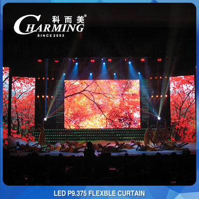 Cortina de pantalla flexible LED RGB a todo color HD P9.375 ultradelgada