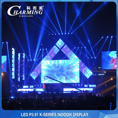 Resolución video al aire libre del RGB P3.91 256x128 de la exhibición de pared de la etapa LED