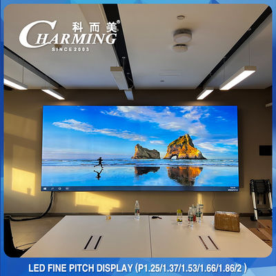 Pantalla de la sala de reunión LED del soporte IP42 de la pared, pared HD del 1.86MM LED de la médula del pixel