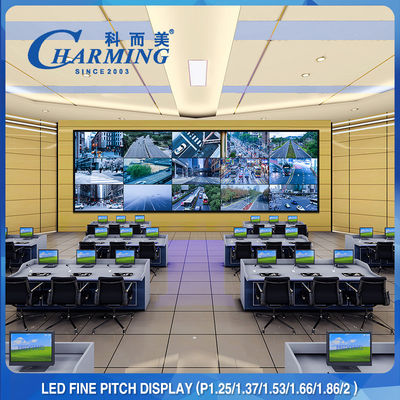 Pantalla de pantalla LED de paso fino interior P1.53 P1.86 P2 para centro comercial