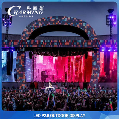 La pared video multifuncional de P2.6 LED exhibe el alquiler al aire libre para el comercio justo de los conciertos
