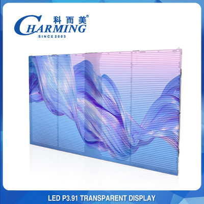 Imagen clara al aire libre interior P3.91 LED de la pantalla transparente ligera del RGB