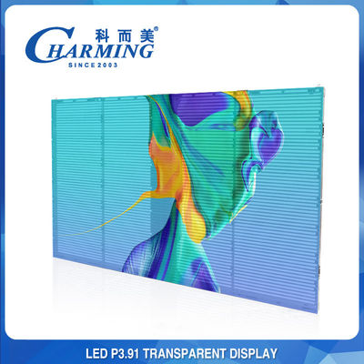 Imagen clara al aire libre interior P3.91 LED de la pantalla transparente ligera del RGB