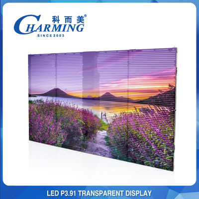 Peso ligero al aire libre de la alta pantalla interior de Brighness RGB P3.91 LED transparente