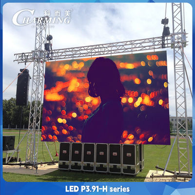 P3.91 Protección frontal con pantalla LED de alquiler de aleación de magnesio para el fondo del escenario
