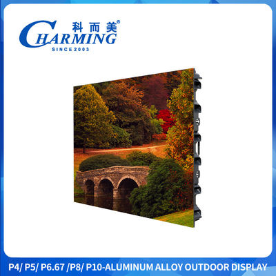 Pantalla LED exterior ligera de magnesio con frecuencia de actualización de 7680 Hz y soporte de elevación para alquiler y publicidad
