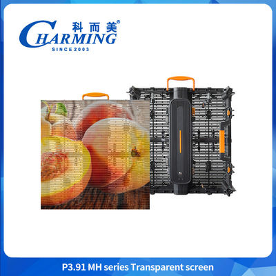 5000 nits Alto brillo P3.91 Vidrio exterior Pared de vídeo LED transparente