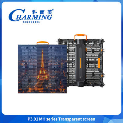 Pantalla LED transparente Vidrio interior exterior Pantalla de pantalla de película LED transparente Pantalla de vídeo