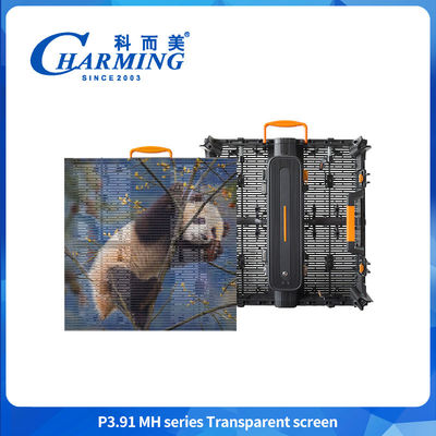 Pantalla transparente película de vidrio pared para publicidad vídeo panel de ventana flexible alta digital 3D P3.91 Led interior