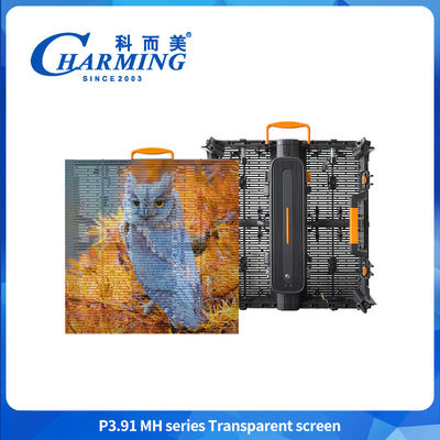 Pantalla transparente película de vidrio pared para publicidad vídeo panel de ventana flexible alta digital 3D P3.91 Led interior