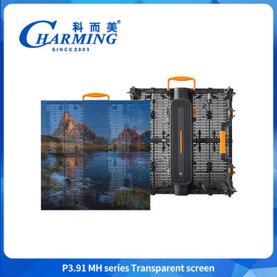 Gabinete de pantalla LED al aire libre video transparente a todo color P3.91 de la pared 1000X500m m del LED