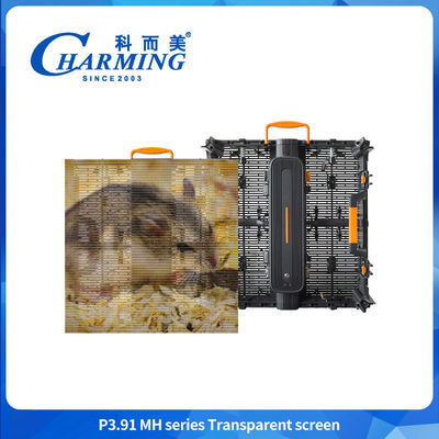 Centro comercial 3.91mm Hd Pantalla transparente LED impermeable Pared de vídeo para publicidad