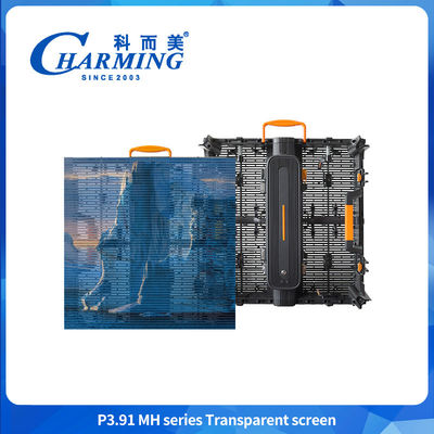 Display de cortina LED exterior transparente de vidrio de ventana de 3,91 mm Pared de vídeo para edificios