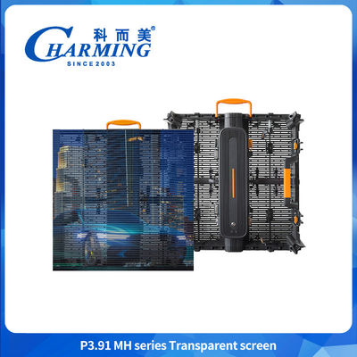P3.91 Pantalla LED exterior transparente a todo color HD Pantalla LED transparente para publicidad