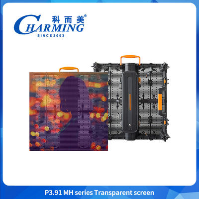Display de cortina LED exterior transparente de vidrio de ventana de 3,91 mm Pared de vídeo para edificios