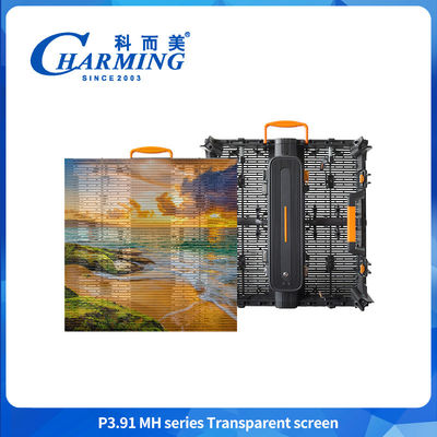 Pantalla LED de cortina exterior ultraligera IP65 de alta transparencia 3.91mm 4K