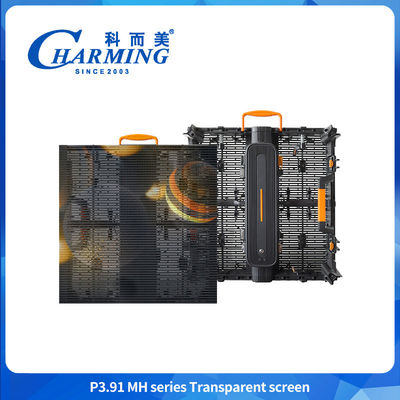 Pantalla de vidrio transparente de 3840Hz de 500*500mm de publicidad LED cartelera P3.91 de pared de video exterior