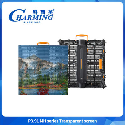P3.91 Panel de pared de vídeo publicitario IP65 Pantalla LED ligera, transparente e impermeable
