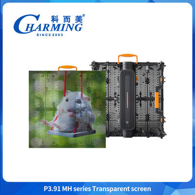 P3.91 Pantalla de publicidad transparente a prueba de viento de red LED Multiscene 500*500 mm
