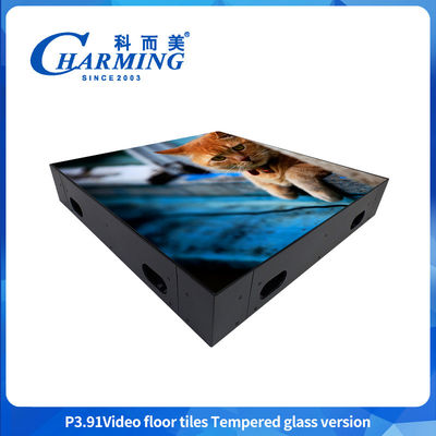 P3.91 Tejas de suelo de vídeo LED Tejas interactivas de suelo de vídeo de alto nivel de gris y efectos realistas