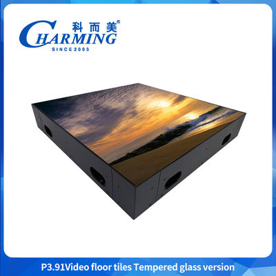 Capa de vidrio ultra delgado para interiores y exteriores cubierta de marco de hierro escenario de piso panel digital interactivo de video de pared de piso de baile pantalla LED