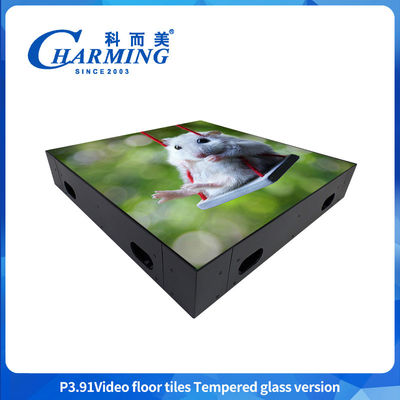 Capa de vidrio ultra delgado para interiores y exteriores cubierta de marco de hierro escenario de piso panel digital interactivo de video de pared de piso de baile pantalla LED