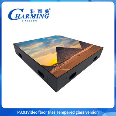 Pantallas de azulejos de piso de alta calidad P3.91 píxeles Pantalla de pantalla de azulejos de piso de alta carga impermeable y resistente a la humedad Panel de visualización Fiesta de alquiler de LED Video Piso de baile