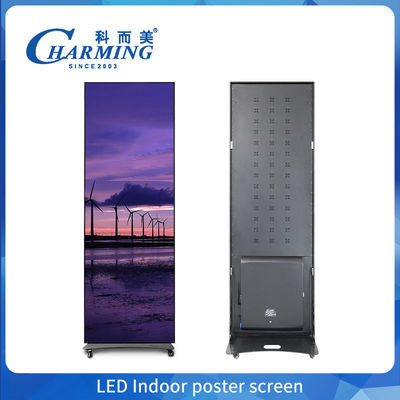 Display LED de cartel a todo color en interiores P1.86 Pantalla LED de cartel digital de pie en el piso