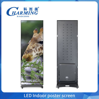 Display LED de cartel a todo color en interiores P1.86 Pantalla LED de cartel digital de pie en el piso