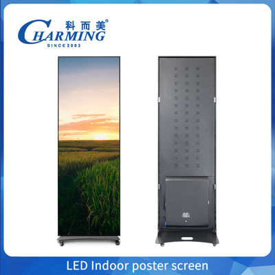 LED a todo color 640X1920mm P2 P1.86 P2.5 P3 Piso LED de pie Poster Wifi Usb Espejo móvil Poster paneles de pantalla
