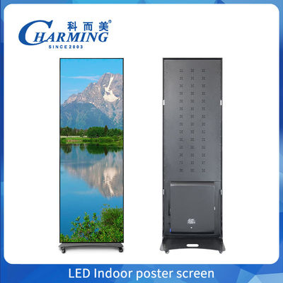 LED a todo color 640X1920mm P2 P1.86 P2.5 P3 Piso LED de pie Poster Wifi Usb Espejo móvil Poster paneles de pantalla