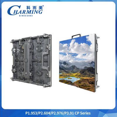 P2.9mm Panel LED a todo color con fondo curvo en interiores Armario de aluminio con pantalla LED para publicidad