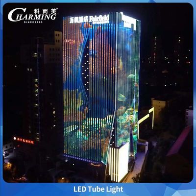 Luz de tubo de aleación de aluminio gris del fabricante original Charmingled con control DMX e IP66 para edificios y puentes al aire libre