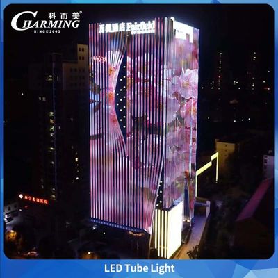 Tubo de luz LED RGB para exteriores con ahorro de energía IP65 para decoración de edificios con cubierta UV-PC